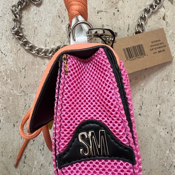 Steve Madden Bdoraa Orange Mul Flap Too Handle Bag - Picture 4 of 7